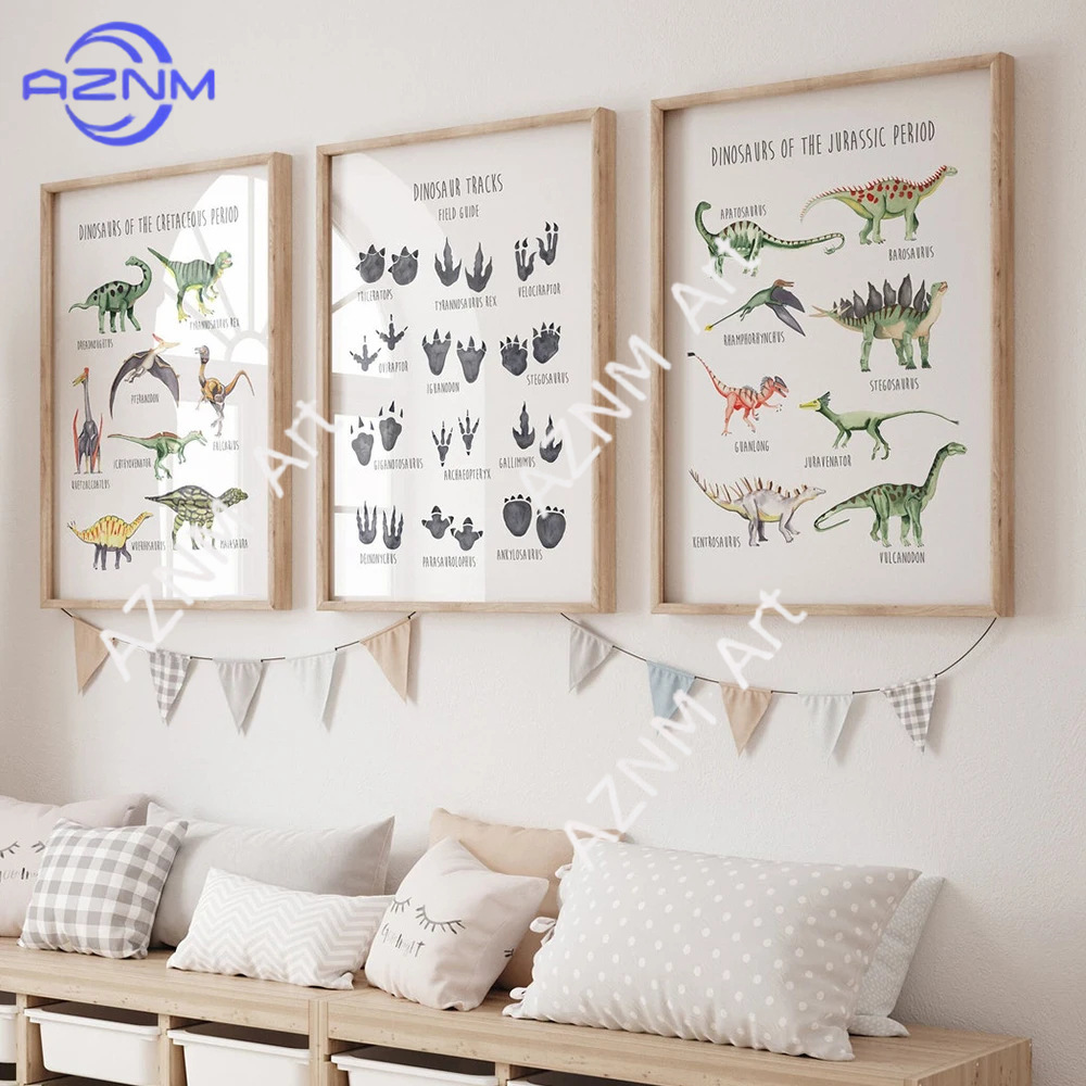 Kids Educational Poster - 1/3 шт., плакат с изображением мультяшных