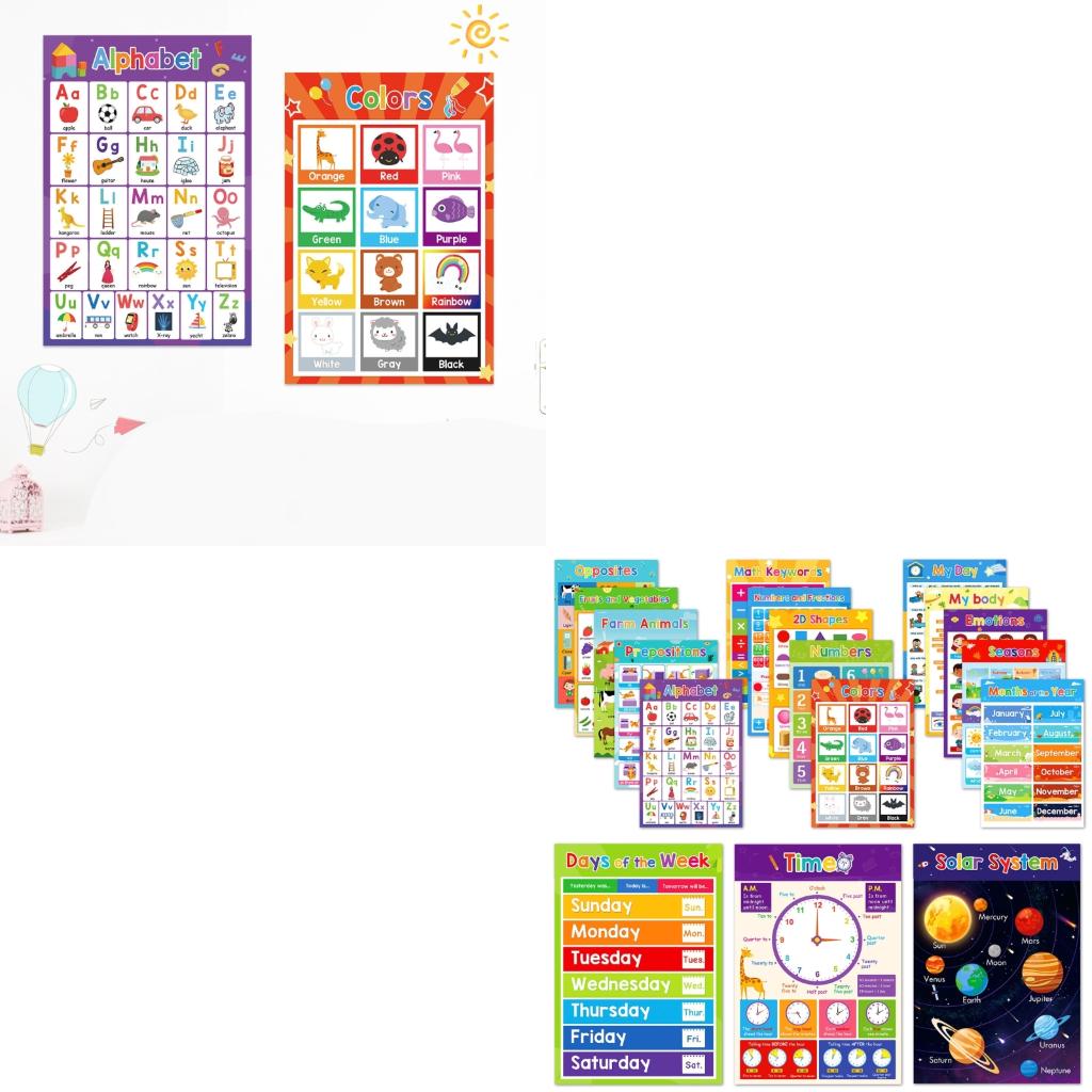 Kids Educational Poster - Красочные обучающие плакаты с фруктами, овощами