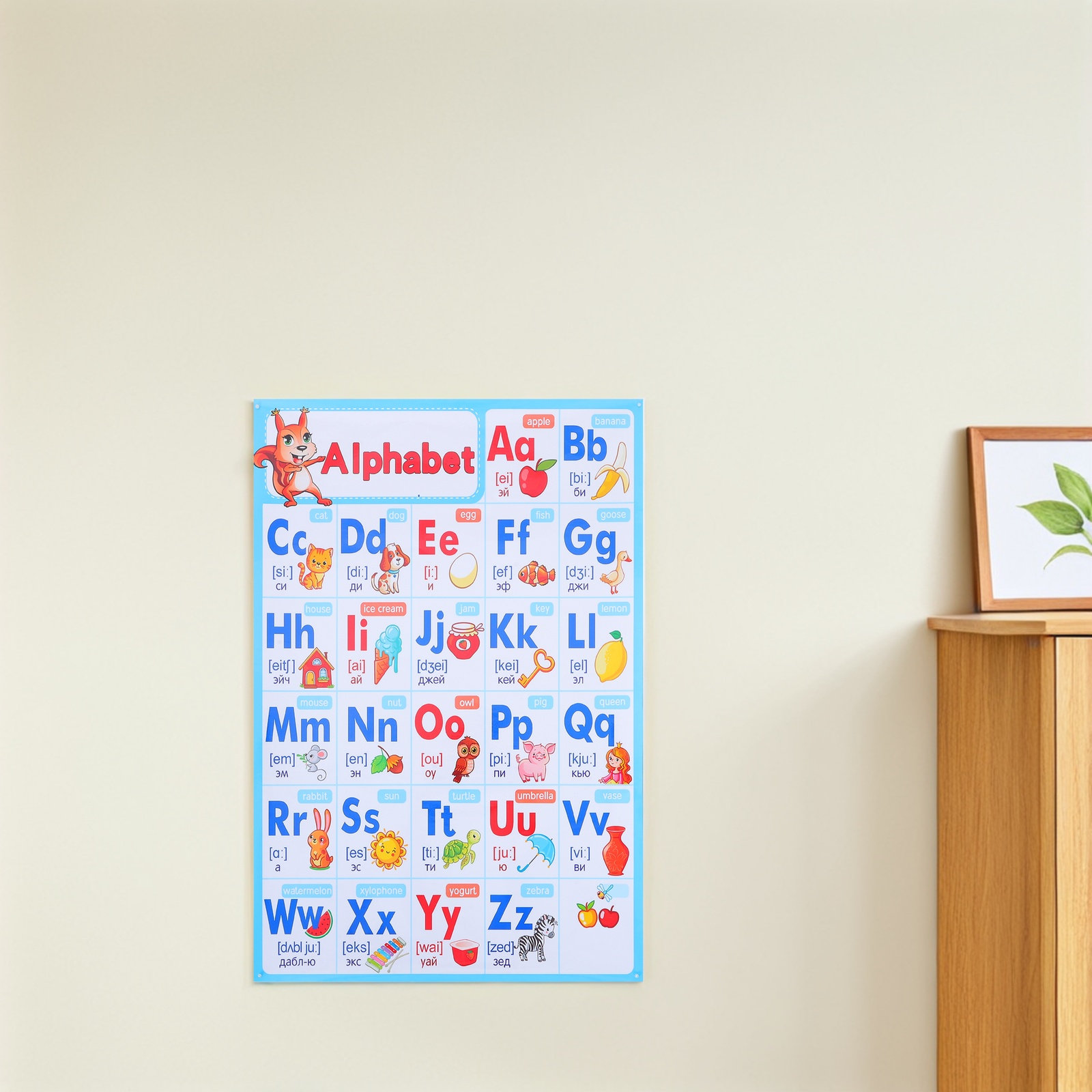 Плакат с алфавитом ABC для дош – обзор и цена Kids Educational Poster