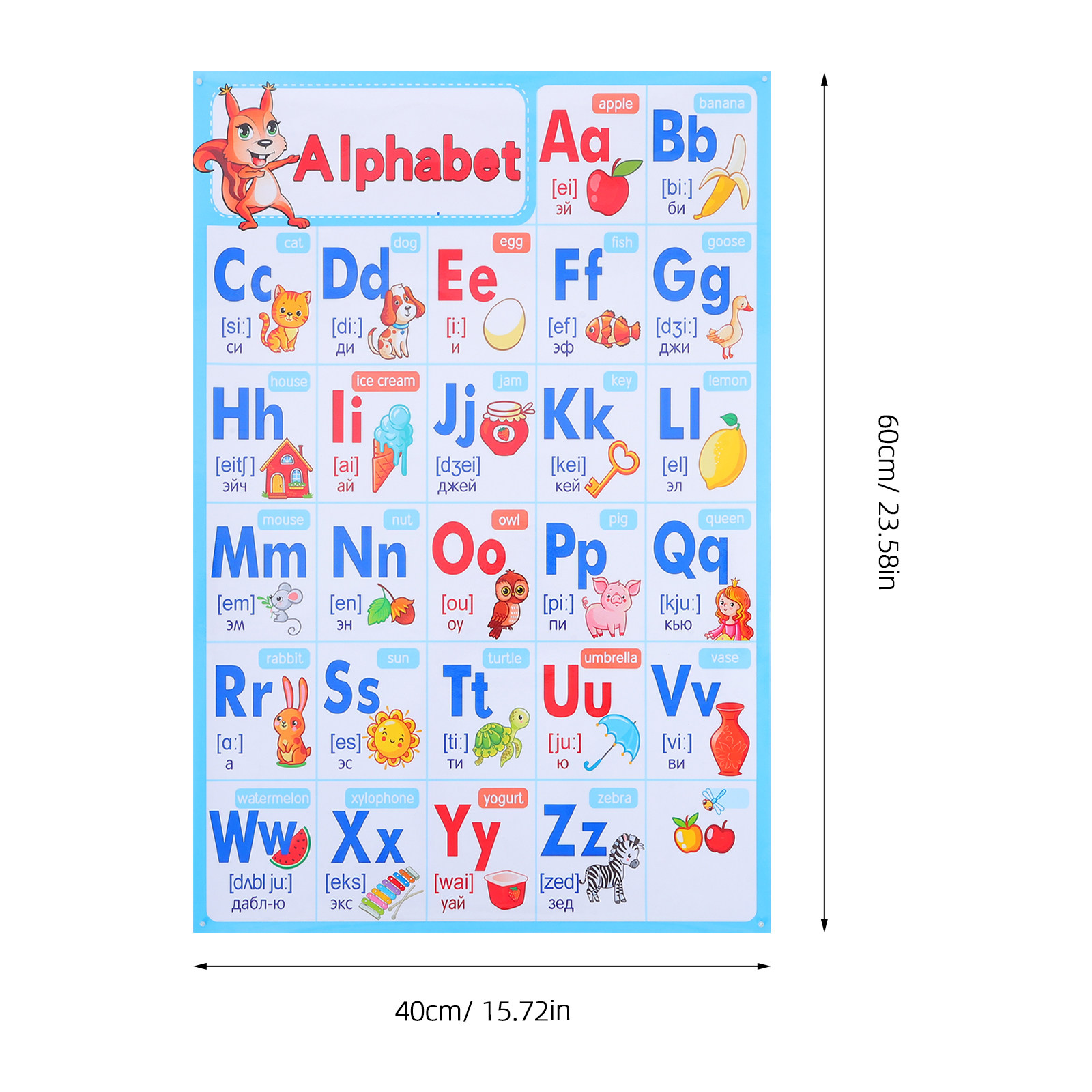 Плакат с алфавитом ABC для дош – обзор и цена Kids Educational Poster